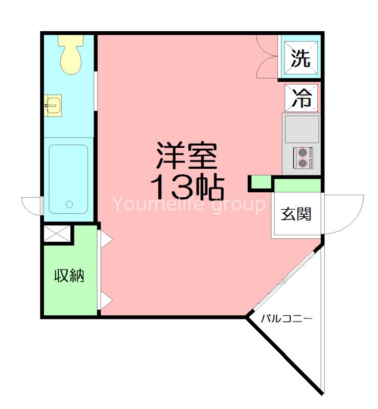 鎌倉市由比ガ浜のアパートの間取り