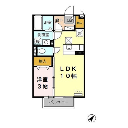 セジュール石原坂の間取り