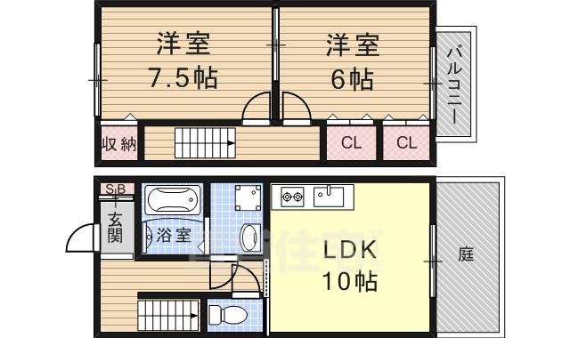 大津市本堅田のマンションの間取り