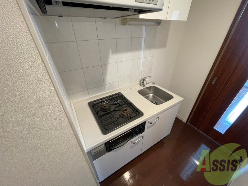 キッチン　２口システムキッチンなので、すぐお料理に使えます！