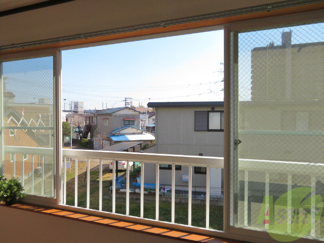 バルコニー　バルコニーではなく、フラワーボックスですね。