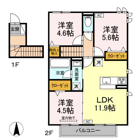 駅西IIIの間取り写真