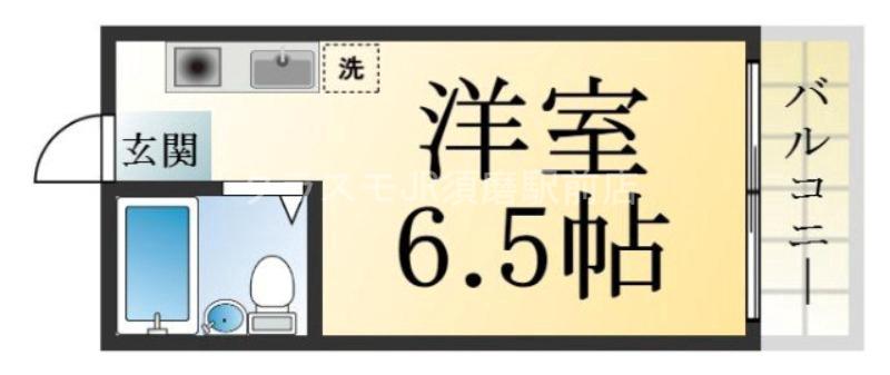 山陽電鉄本線 東垂水駅 徒歩2分 3階建 築41年の間取り写真