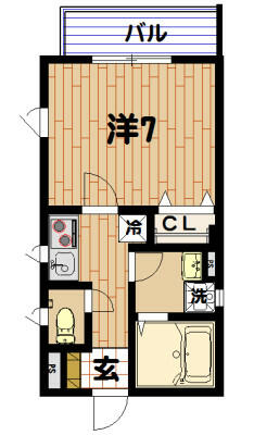 ＪＲ常磐線 金町駅 徒歩10分 3階建 築18年の間取り写真