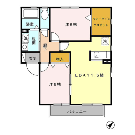 アンシプレの間取り写真
