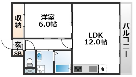 阪急京都線 上新庄駅 徒歩8分 9階建 築32年の間取り写真