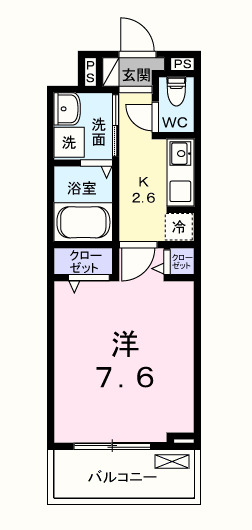 ＪＲ青梅線 小作駅 徒歩12分 3階建 築2年の間取り写真