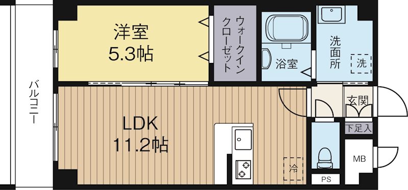 ＪＲ鹿児島本線 箱崎駅 徒歩1分 8階建 築5年の間取り写真
