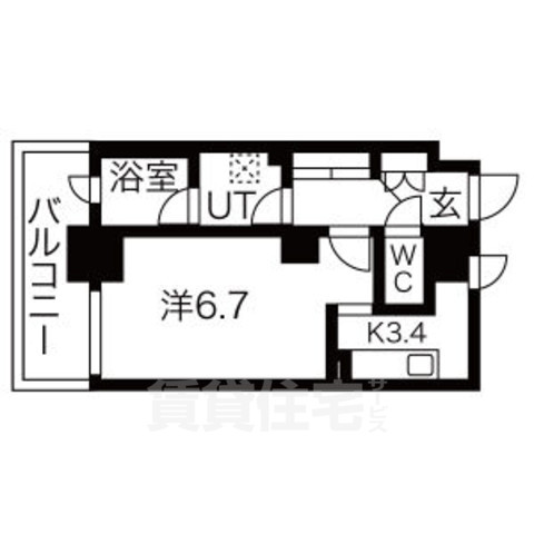 地下鉄東山線 名古屋駅 10階建 築8年の間取り写真