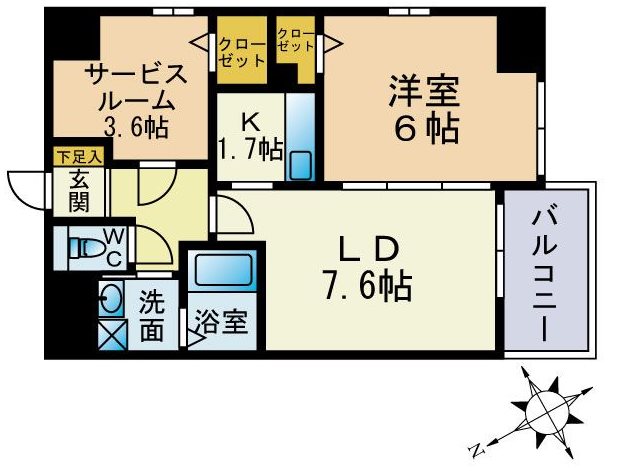 エトゥール博多駅前の間取り写真