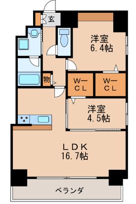 地下鉄鶴舞線 大須観音駅 徒歩8分 10階建 築4年の間取り写真