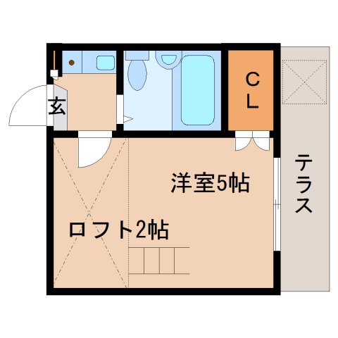 近鉄奈良線 近鉄奈良駅 徒歩4分 2階建 築32年の間取り写真