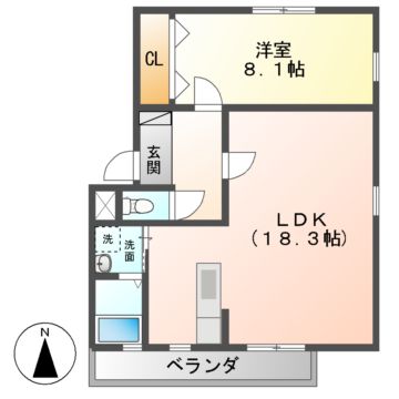 ピースフルメゾン　N棟の間取り