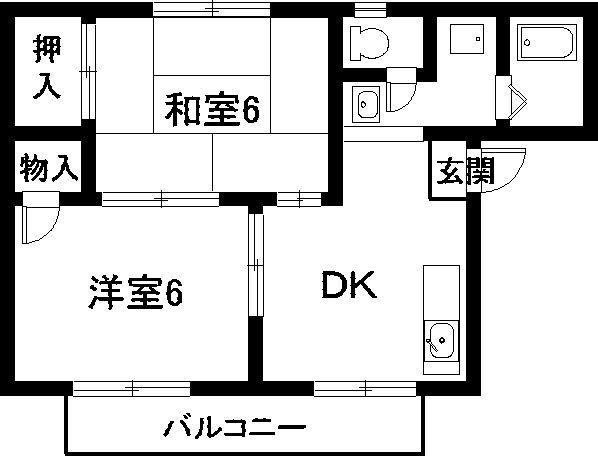 白木ハイツの間取り