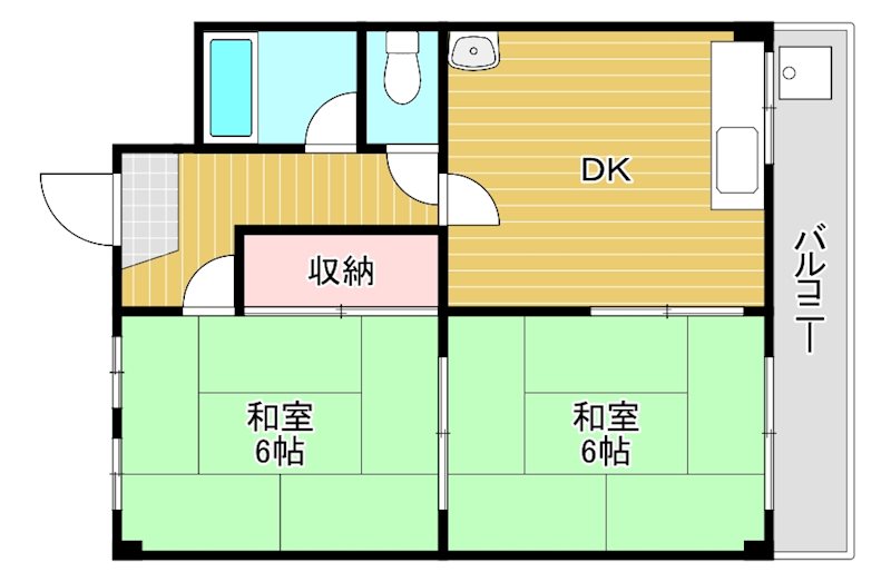 大阪市東成区大今里南のマンションの間取り