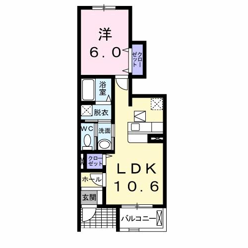 小田原市酒匂のアパートの間取り