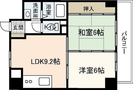 広島市西区三滝本町のマンションの間取り