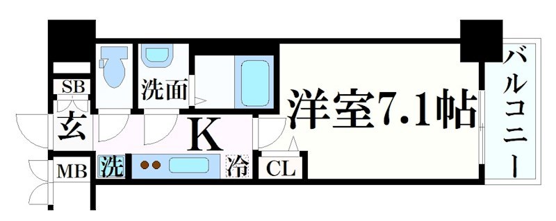 神戸市兵庫区駅南通のマンションの間取り