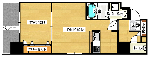 広島市中区大手町のマンションの間取り