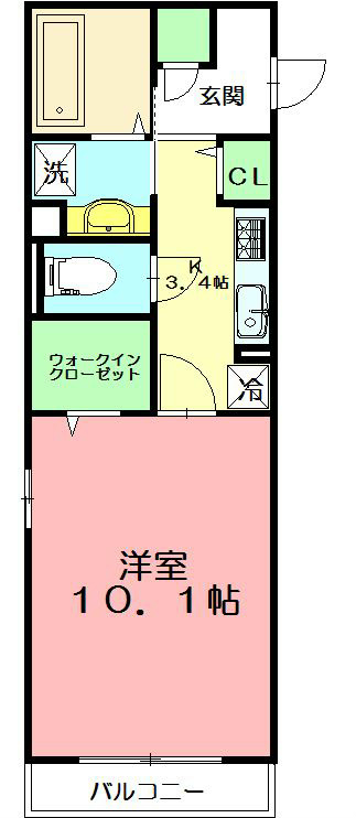 【小田原市堀之内のアパートの間取り】