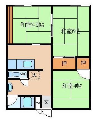 青柳コーポの間取り