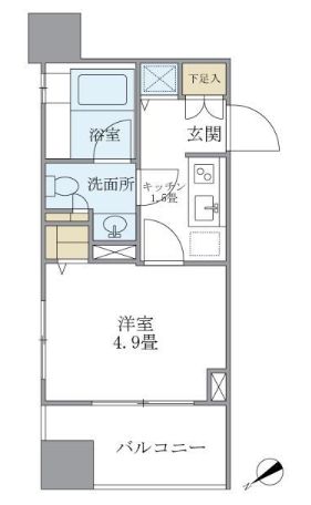 中央区日本橋茅場町のマンションの間取り