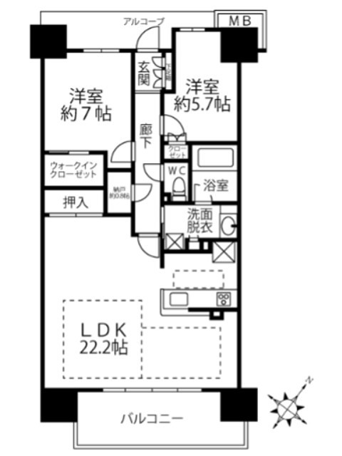 プラウド近江八幡の間取り