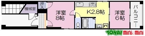 東ハイツの間取り