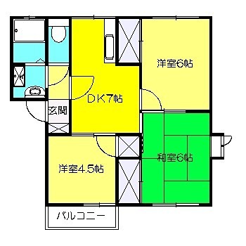 サニーコートＤの間取り