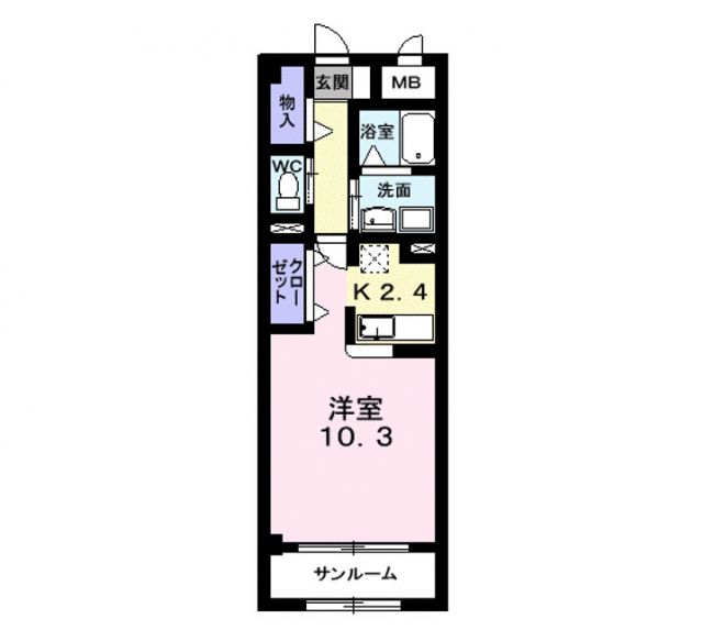 青森市大字大野のマンションの間取り