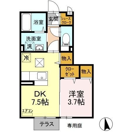 船橋市行田町のアパートの間取り