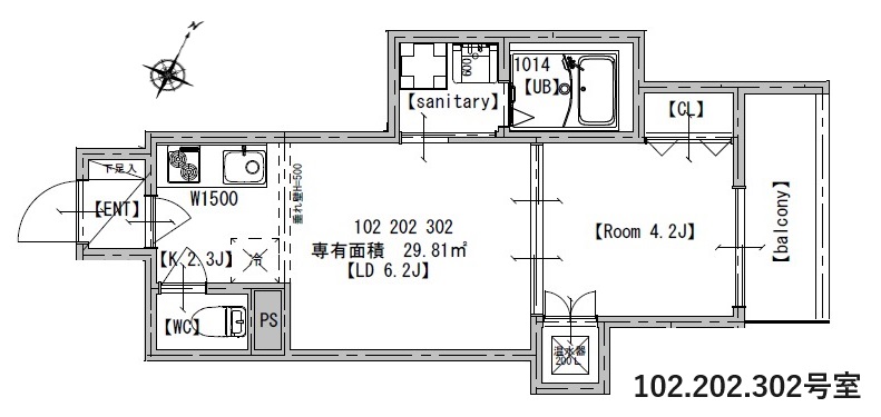 神戸市垂水区舞子台のアパートの間取り