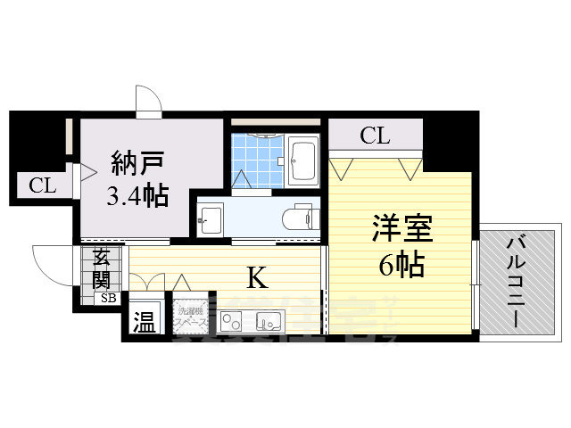 堺市堺区宿屋町東のマンションの間取り