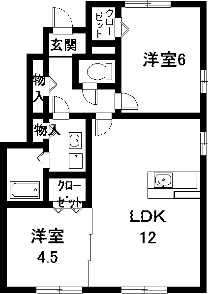 大府市若草町のアパートの間取り