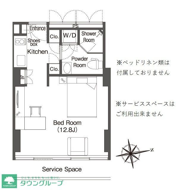 港区港南のマンションの間取り