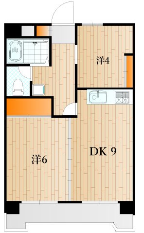 下関市新地町のマンションの間取り