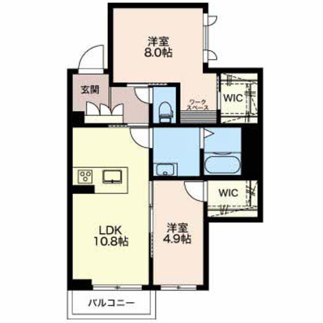 新潟市中央区水島町のマンションの間取り