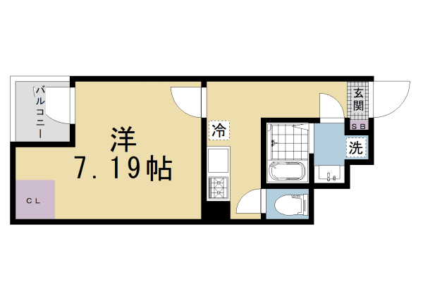 京都市上京区元本満寺町のマンションの間取り