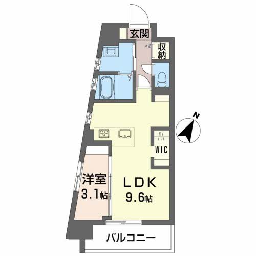 広島市中区上幟町のマンションの間取り