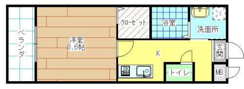 京都郡苅田町磯浜町のマンションの間取り