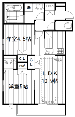 エスポワールＮＨの間取り