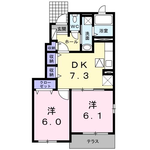 アルバカーサＢの間取り