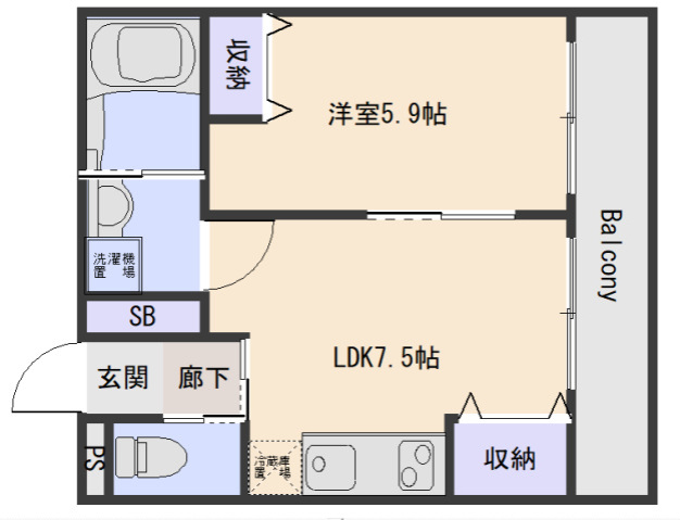 クレスト寺家駅前の間取り