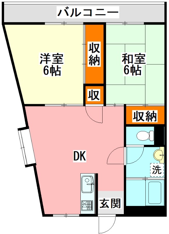 飯塚市本町のマンションの間取り