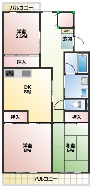 ペアシティ久喜弐番館の間取り