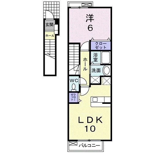 クラール曽比Ｂの間取り