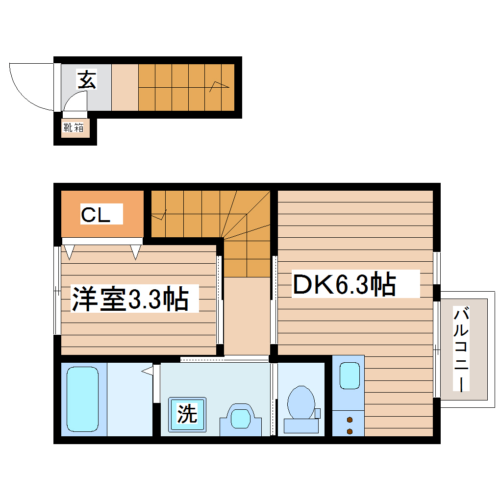 レスタル長町の間取り