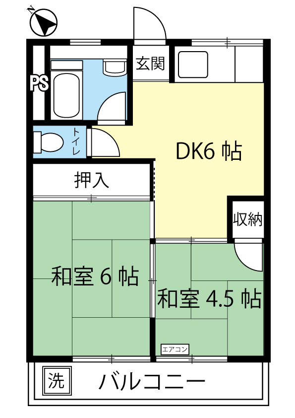 ハイツ兼信の間取り