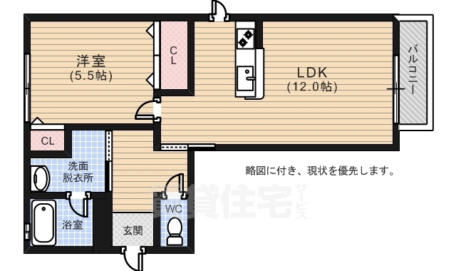 グランメール江波東の間取り