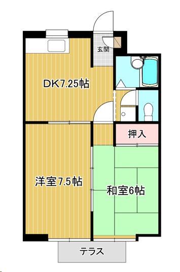 福王台フラッツの間取り